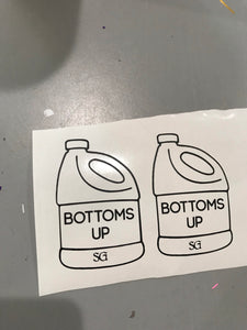 Bottoms Up Bleach Bottle Diecut